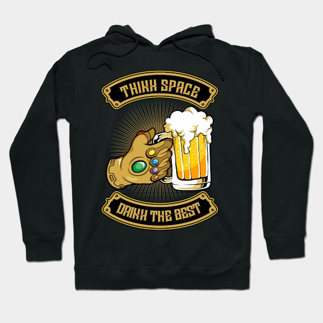 drink on the space Hoodie by spoilerinc